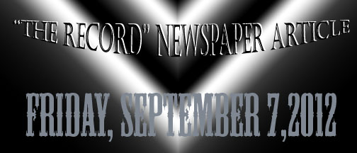 "The Record" Newspaper Article Friday September 7,2012